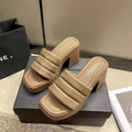Popular thick sole thick heel sandals women's 2024 summer new waterproof platform high heels easiest for match flip flop