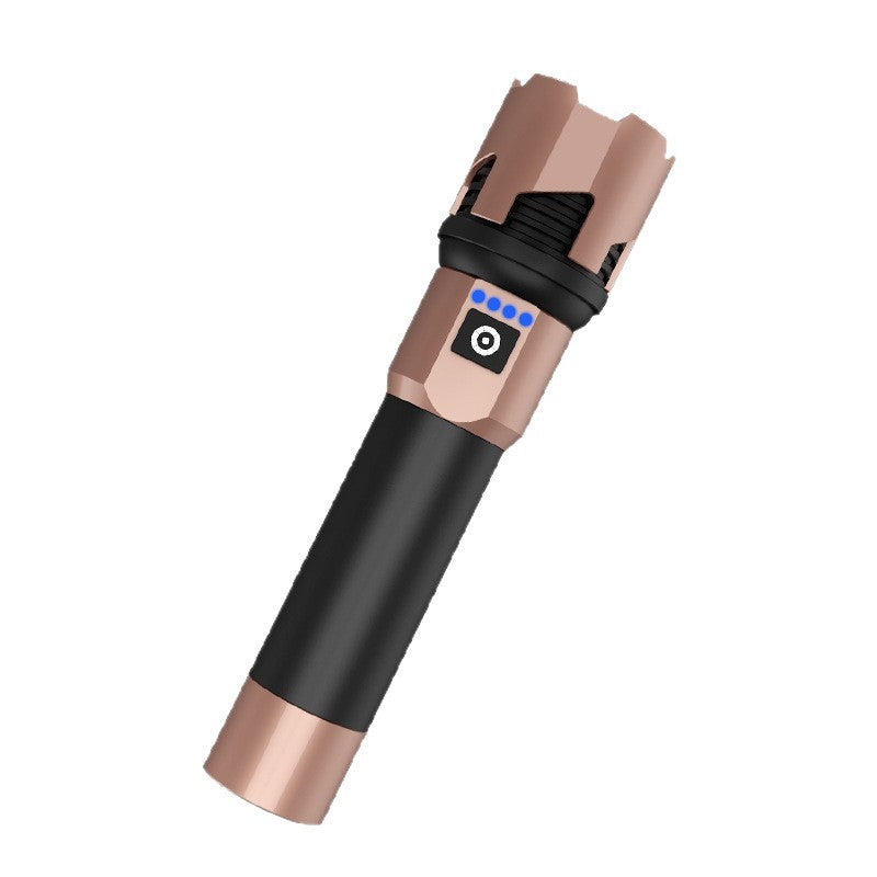 Canglong strong light flashlight super bright Type-c charging hole patrol night fishing hiking long-range shooting multi-functional large flashlight