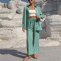 European and american cross-border  summer new arrival: loose-fit two-piece set with wide-leg pants - casual outfit for wholesale export