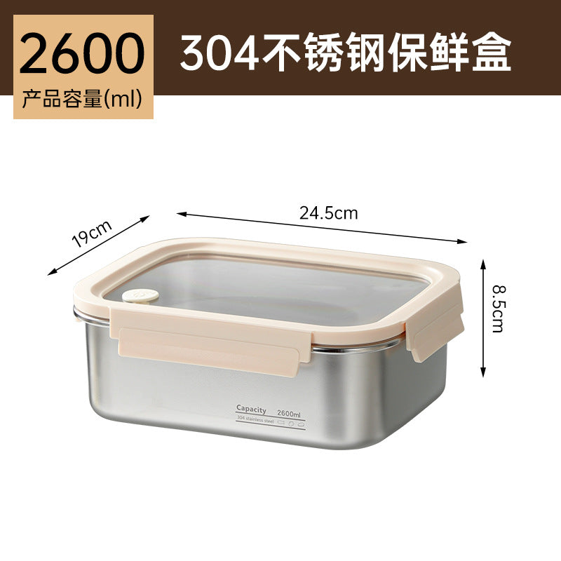 High-style stainless steel lunch box, microwave-safe bento box, perfect for office workers, and a food-sealing container