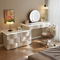 121 table + semi-circular mirror + rotating bear claw chair combination