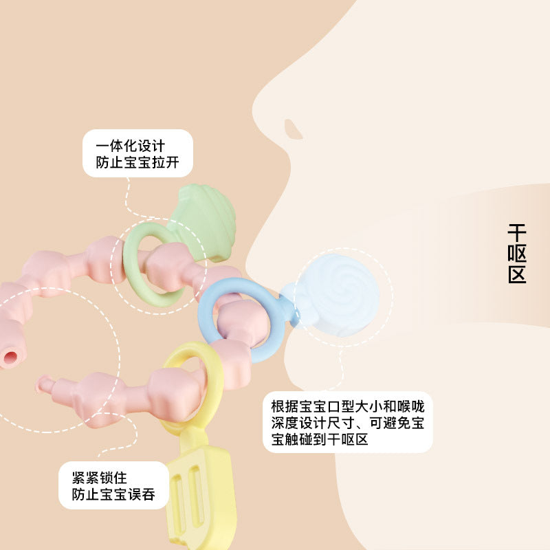 Baby silicone bracelet, toothpaste, baby anti-eating hand glue, gnawing baby teeth, toy pacifier, molar stick