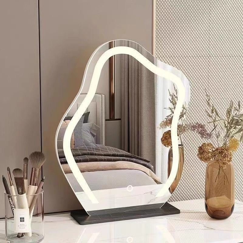 Cloud mirror desktop makeup mirror table led light bedroom dressing table smart light luxury light mirror with light