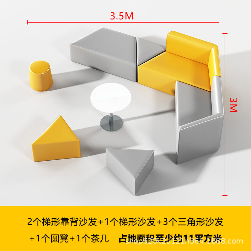 Saint li office sofa special-shaped training institution patchwork sofa reception and rest area business reception casual sofa sf