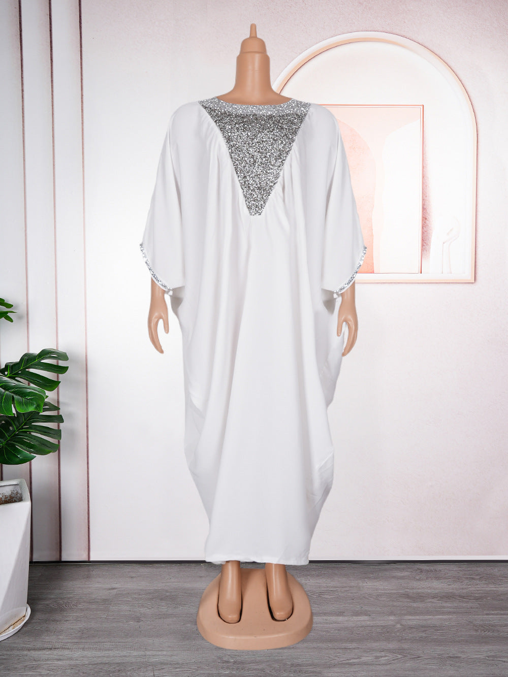 African export hot diamond plus size women's export hot diamond fake v neck skirt  fat dress