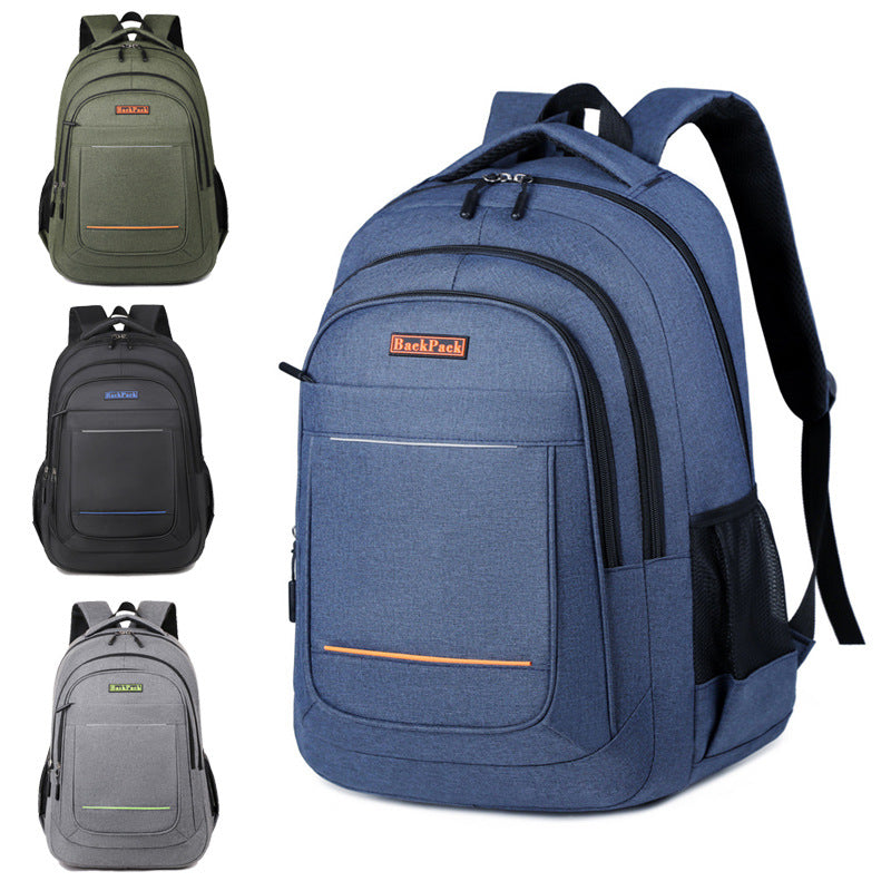 Cross-border backpack men's business computer backpack Oxford cloth commuting large capacity leisure student backpack customization