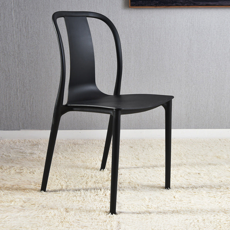 Scandinaviancasual plastic dining chair popular back chair thickened stackable for home restaurant hotel milk tea shop chair