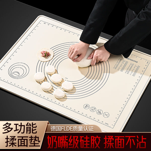 Kneading Pad Household Silicone Food Grade Dumpling Pad Chopping Board and Noodle Pad Thickened Rolling Noodle Cutting Board Set