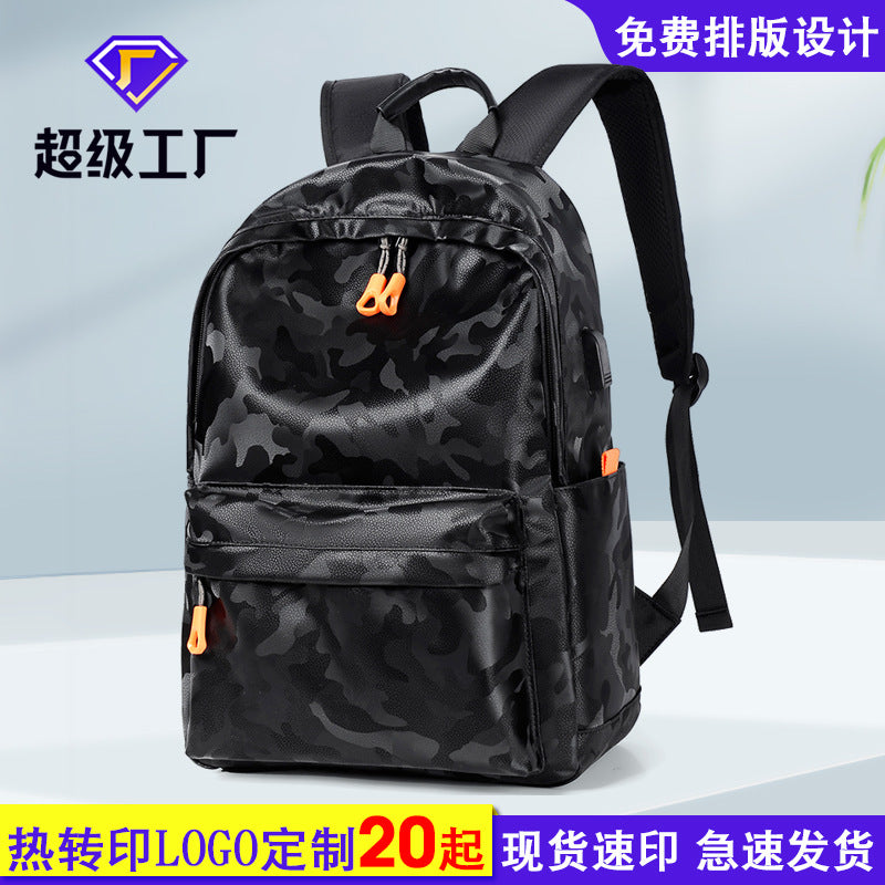 Cross-border new fashion student schoolbag casual backpack unisex computer backpack camouflage backpack
