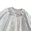 Spring new girls' long-sleeve lace collar shirt - trendy baby girl blouse, stylish kids' top, casual children's clothing