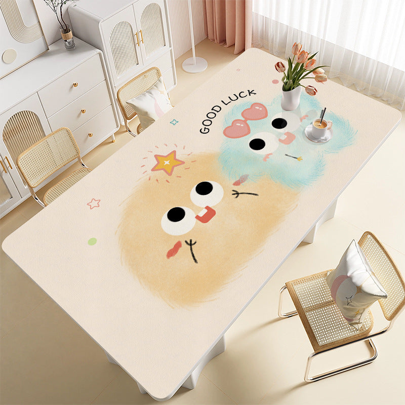 Environmentally friendly silicone dining table mat waterproof and oil-proof tablecloth household skin-friendly desktop protection dining mat leave-in non-slip table mat