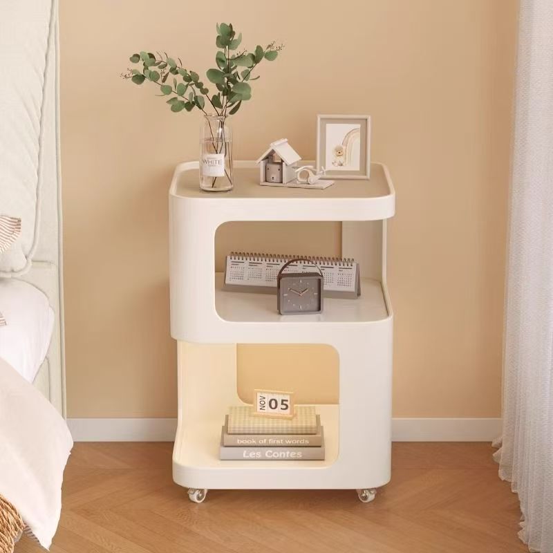 Bedside table small bedroom for home creative bedside cabinet modern casual storage shelf iron art movable side table