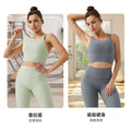 Fashion cross-border environmental-friendly mid-length fitness vest cross shoulder strap high collar sports tops beautiful back sports vest intimates