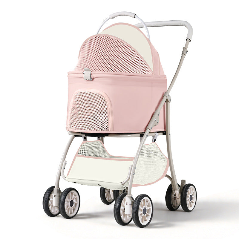 hot-selling pet stroller for cats and dogs, small dogs, cats, teddy stroller, lightweight and foldable for outings