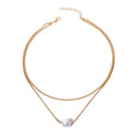 Pearl clavicle chain wholesale fashion cross-border jewelry longhalter accessories women's fashioneasiest for match alloy multi-layer necklace
