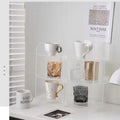 Nordic style acrylic perfume display rack, multi-tier mug organizer, desktop aromatherapy diffuser and water glass storage shelf