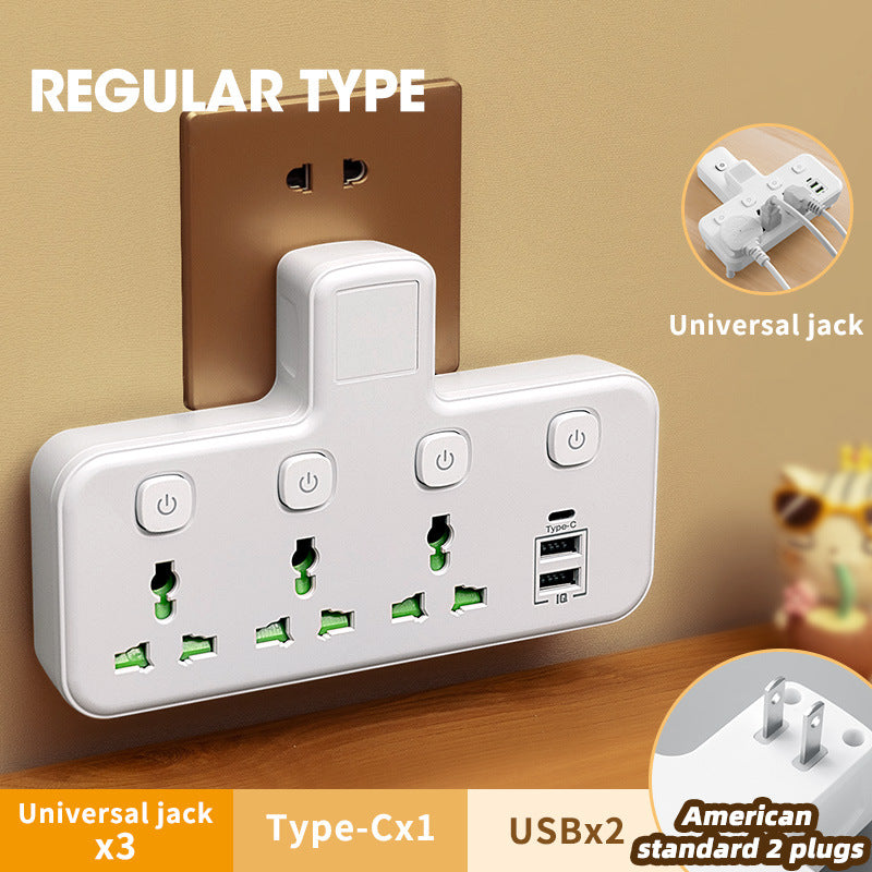 British standard multi-function plug-in board usb socket row plug american standard plug row plug multi-hole wireless drag board european standard converter