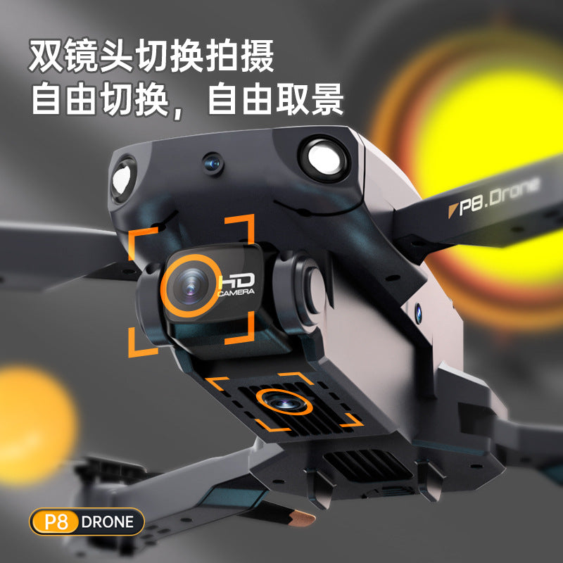 P8 drone - 360° obstacle avoidance, hd aerial photography, dual-lens quadcopter, optical flow, foldable remote control aircraft - cross-border