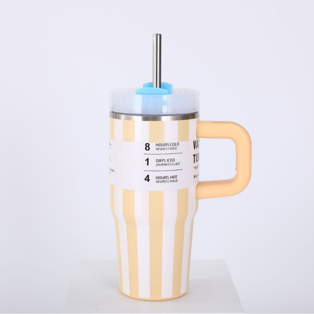 Amazon 14oz mini insulated tumbler 2nd generation - striped car cup, 304 stainless steel, vehicle-mounted ice tumbler