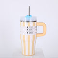 Amazon 14oz mini insulated tumbler 2nd generation - striped car cup, 304 stainless steel, vehicle-mounted ice tumbler
