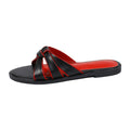 2025 yitao new women's summer anti-slip low heel flat shoes - round toe color block design