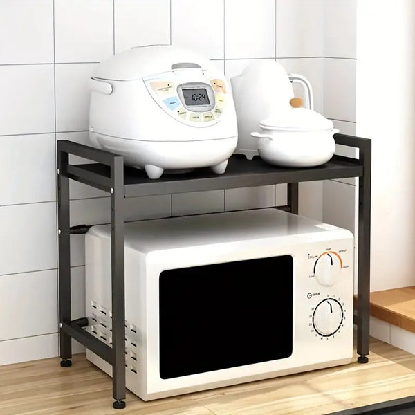 Kitchen Microwave Oven Shelf Rice Cooker Oven Seasoning Storage Storage Shelf Table Retractable Microwave Oven Rack