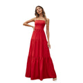 European and american women's clothing  new arrival: flowy, figure-hugging evening gown with open back and spaghetti straps - elegant plus size dress