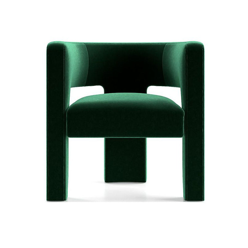 Creative single sofa light luxury minimalist modern ins living room leisure chair orange fabric reception armchair