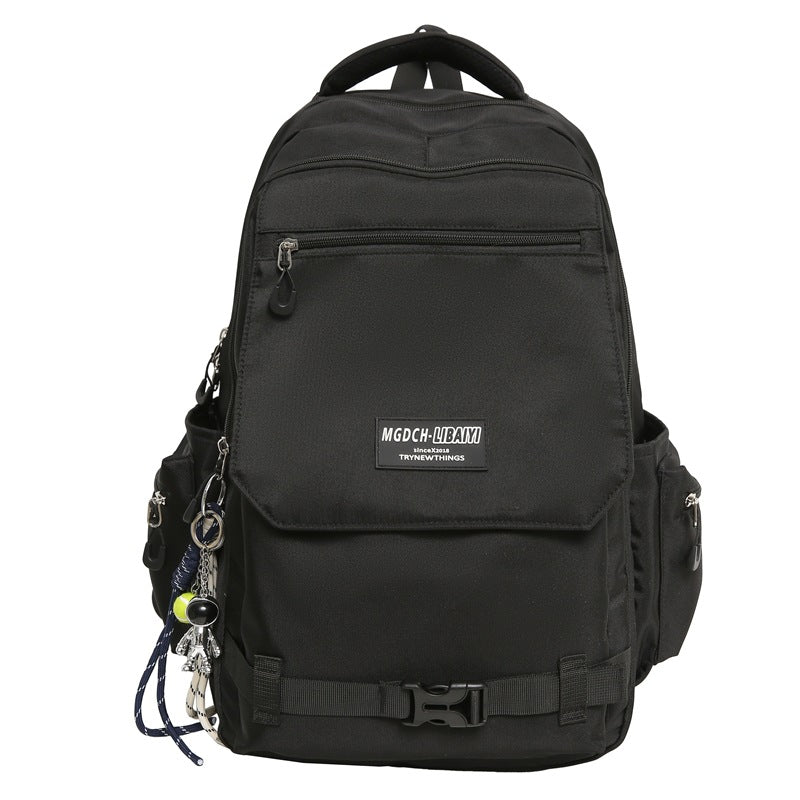 New spring and summer trend schoolbag junior high school backpack large capacity high school color matching outdoor travel computer bag