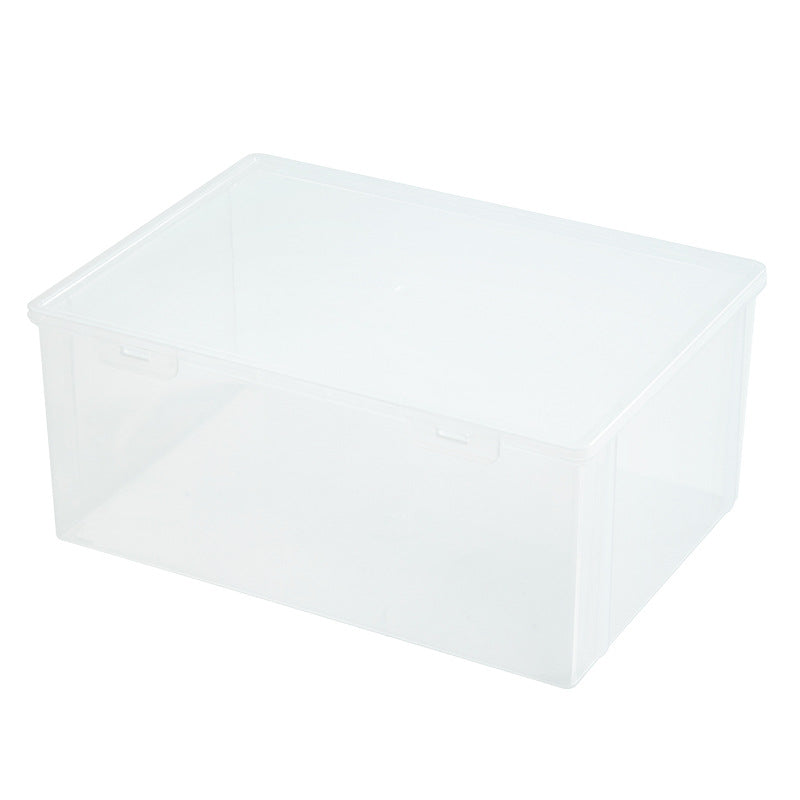 Office desktop storage box, transparent plastic with lid, book certificate storage box, test paper a5a4 file storage box.
