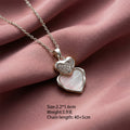 Stylishelegant copper inlaid zirconium heart necklace for women casualaccessible luxuryfashionbest selling non-fading clavicle chain jewelry suit