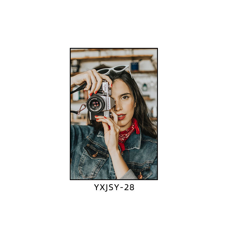 Camera photography Decorative painting Photo studio Black and white industrial style hanging painting Media studio Camera mural