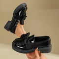 plus size low heel bowsautumnew arrivaleasiest for match loafers british wholesale women's flatsfrench style