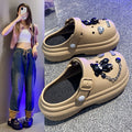 New fashion platform clogs women's thick sole height increasing non-slip trendy cute beach sandals slippers outdoor summer wear