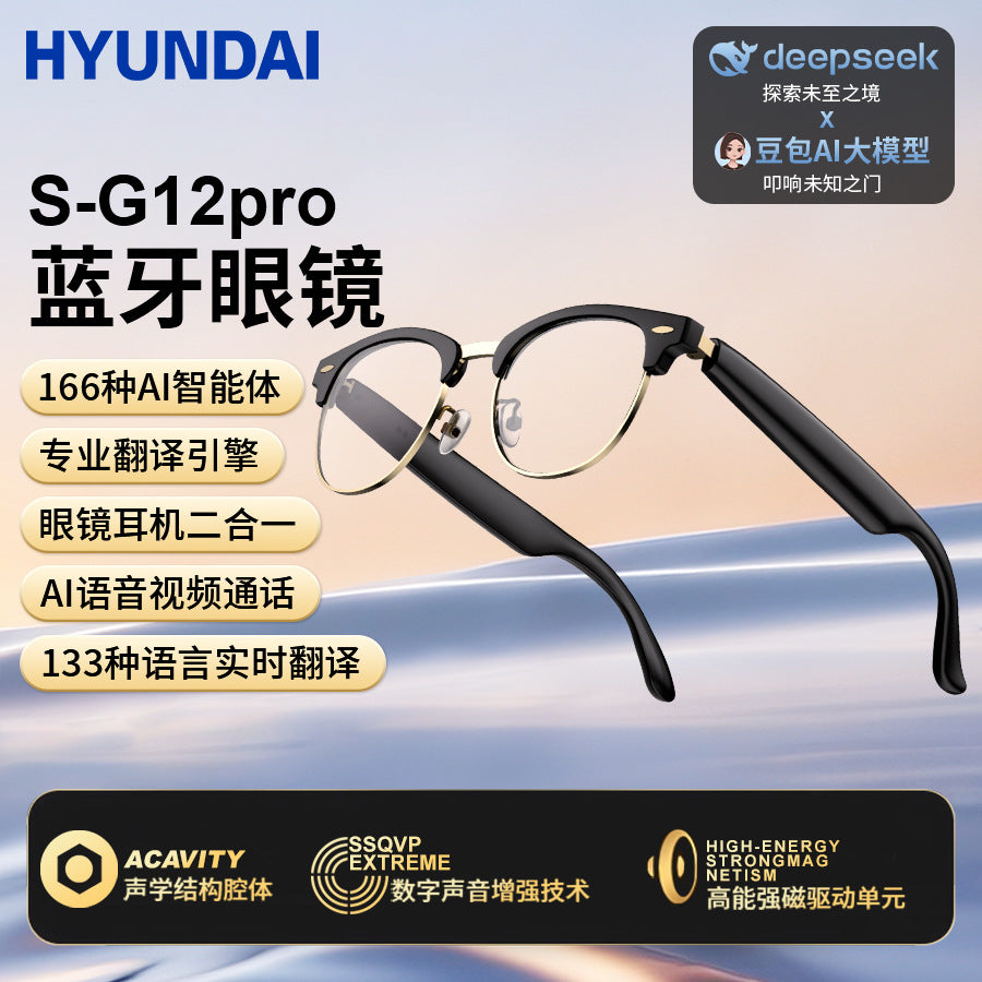 Smart ai translation glasses simultaneous interpretation 144 languages real-time translation conference recording wireless translation headset