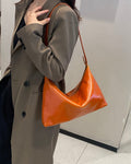 Genuine leather 2025 autumn new arrival large capacity work commute retro tote bag high-end textured shoulder bag for women