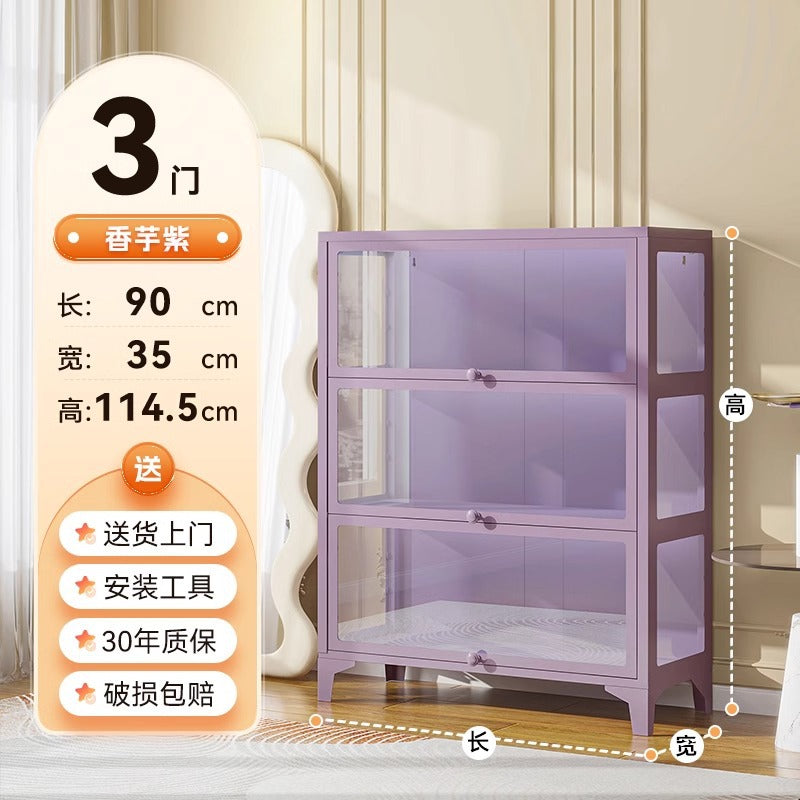 Figure display cabinet glass display cabinet model display rack steel storage cabinet for home dustproof collection storage cabinet