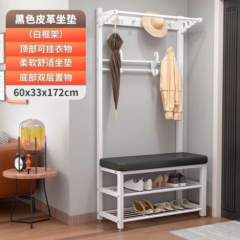 Simple shoe changing stool shoe changing stool coat rack all-in-one entrance storage rack all-in-one shoe changing stool shoe rack all-in-one entrance