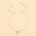 Wholesale diamond-studded eye pendants for cross-border e-commerce: amazon hot-selling accessories - gold alloy evil eye necklace for women