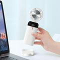 new arrival refrigeration handheld fan mini foldable with digital display silent desktop outdoor ice compress hanging neck fan
