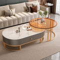 Gold frame*grey cabinet (brown glass + glossy fish belly white)