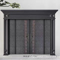 Zinc alloy villa door double door rural self-built house entrance door anti-theft door entrance for home cast aluminum double door