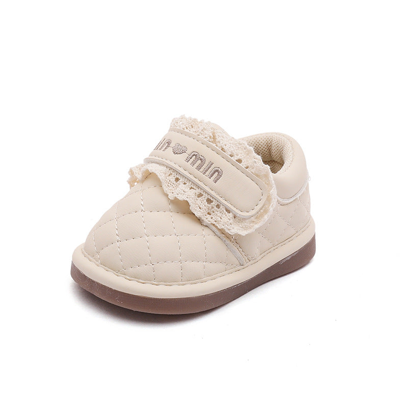 spring/autumn first walker shoes for baby girls, soft sole, 6-12 months, infant single shoes, new baby girl shoes