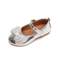 Girls'  spring new bowknot soft sole princess leather shoes for mid-to-large children - wholesale magic tape closure kids' shoes (direct from manufacturer)