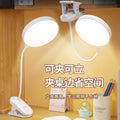 Clip-on desk lamp for study, night light, dorm room rechargeable eye-care led bedside reading lamp - cross-border student gift
