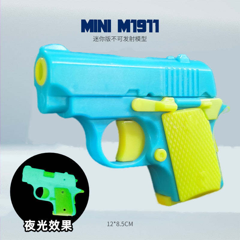 Gravity cub 1911 pistol blowback reloading little carrot pistol mini carrot knife d printed decompression toy