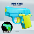 Gravity cub 1911 pistol blowback reloading little carrot pistol mini carrot knife d printed decompression toy