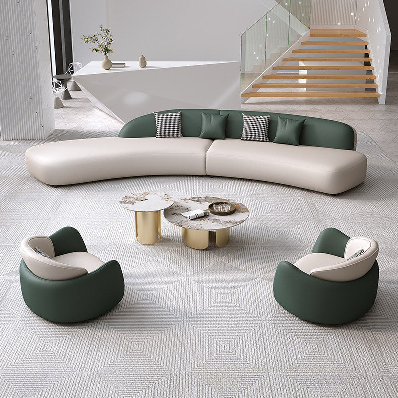 Modern minimalist curved sofa for sales centers, hotels, b&bs, beauty salons, vip lounges, reception areas, and negotiation zones