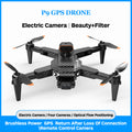 p9 brushless drone with gps return-to-home, long-endurance hd aerial photography, obstacle avoidance, and remote control