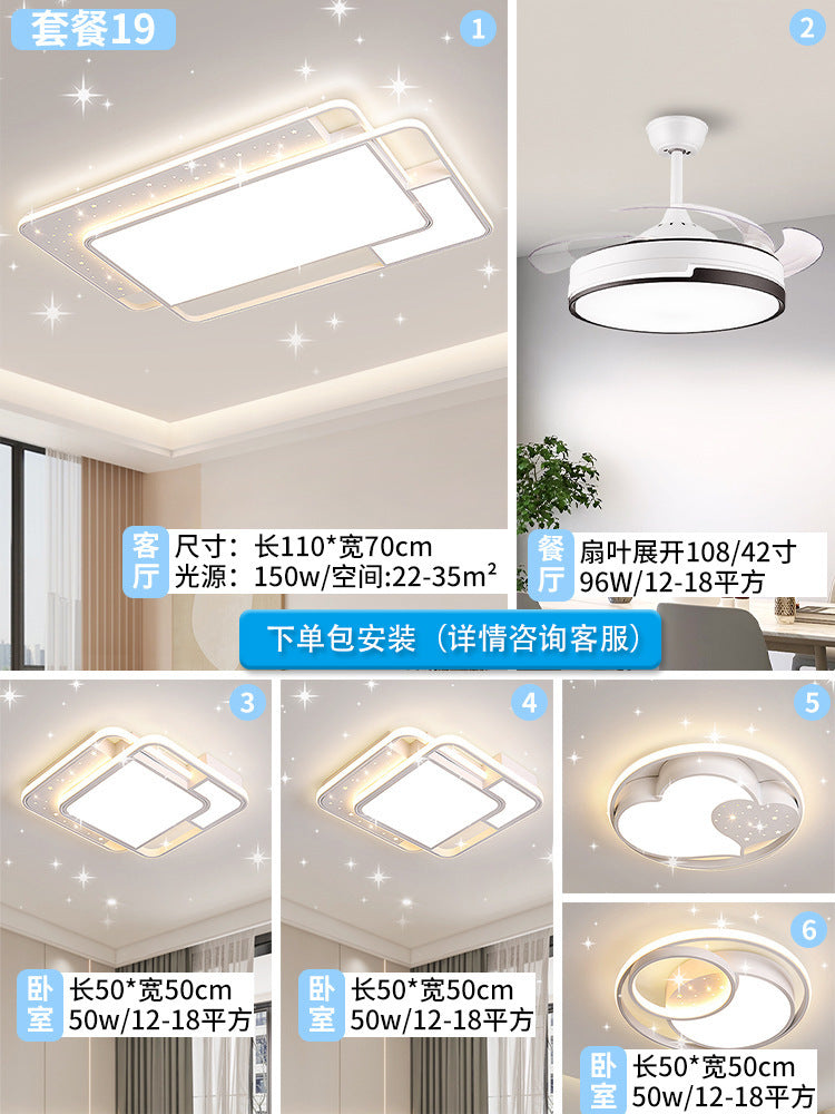 Full spectrum anti-blue light high color display 98 Zhongshan home improvement lighting living room light hall main light home improvement lamps Daquan